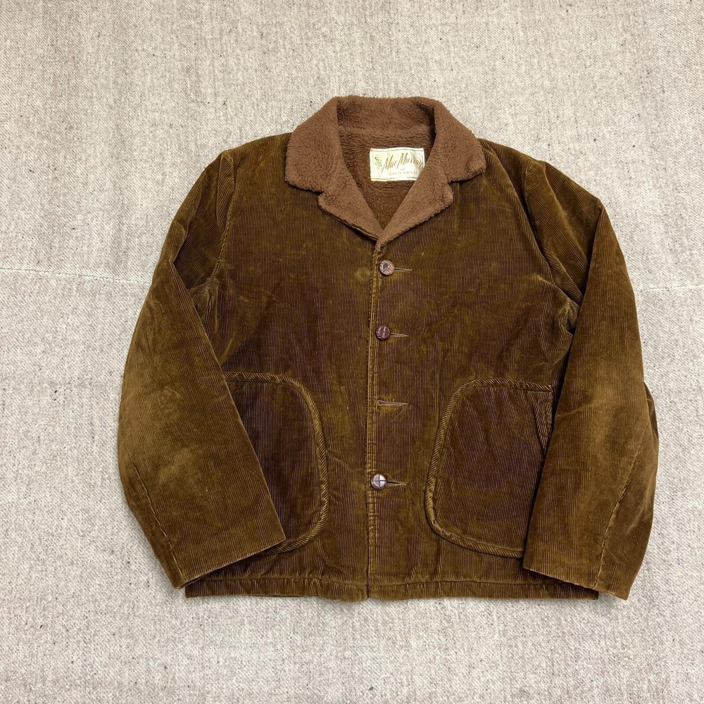 Vintage MacMurray Corduroy Jacket Mens Medium Brown 1960s California‎